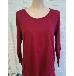 Maillot manches longues rouge foncé