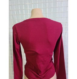 Maillot manches longues rouge foncé