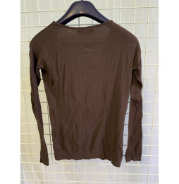 Maillot manches longues marron foncé