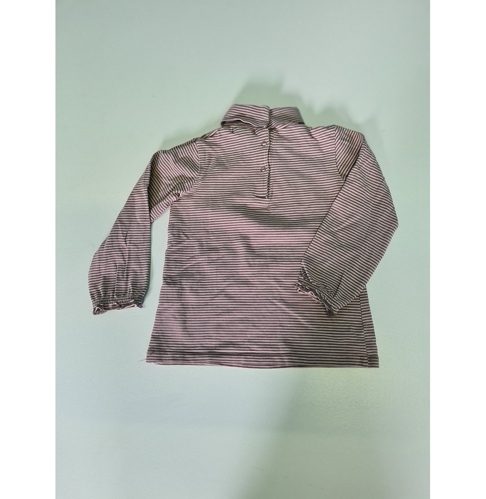 Maillot manches longues rayures marron