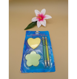 Set de 2 stylo et 2x50 post-it