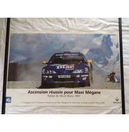 Poster Championnat de France des rallyes 1997 - Renault Maxi Megane