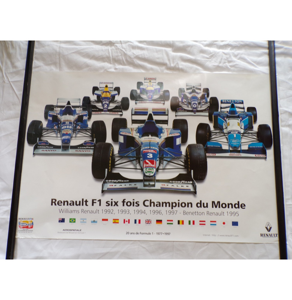 Poster F1 1992-1997 - Williams Renault / Benetton Renault