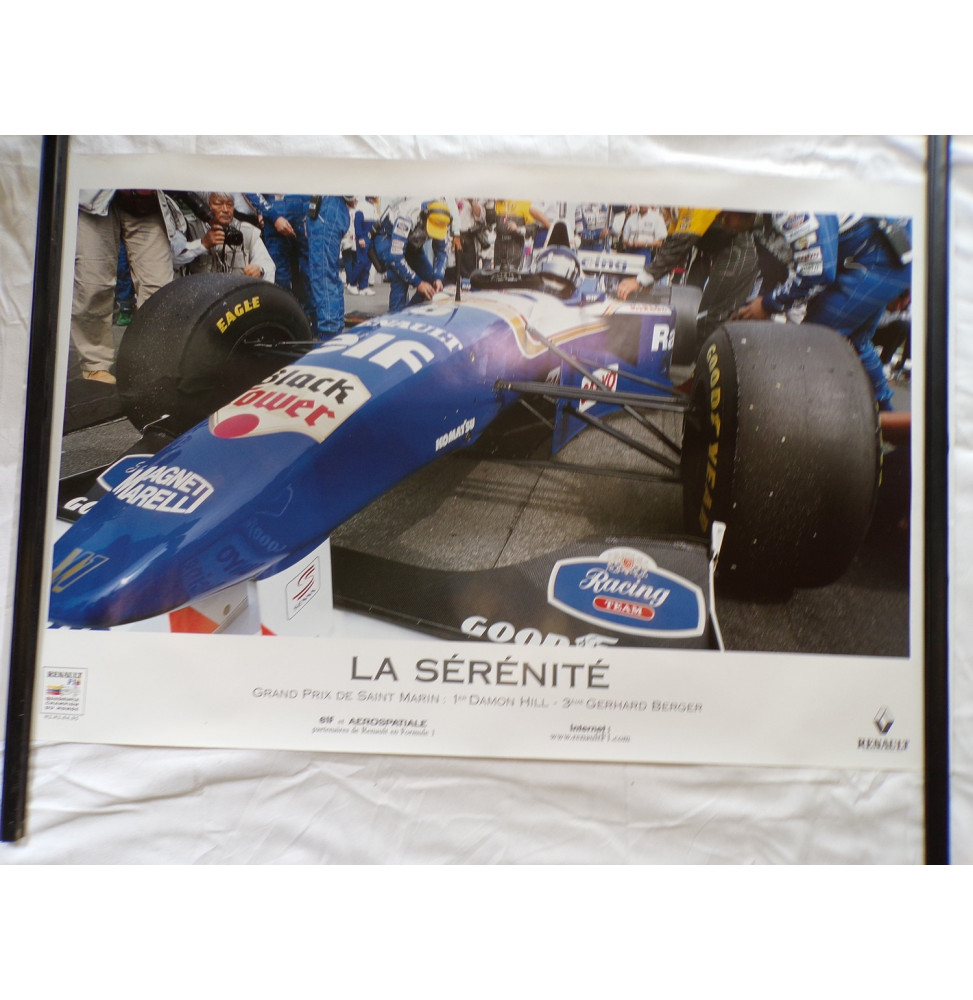 Poster F1 GP Saint-Marin 1996 - Hill Berger