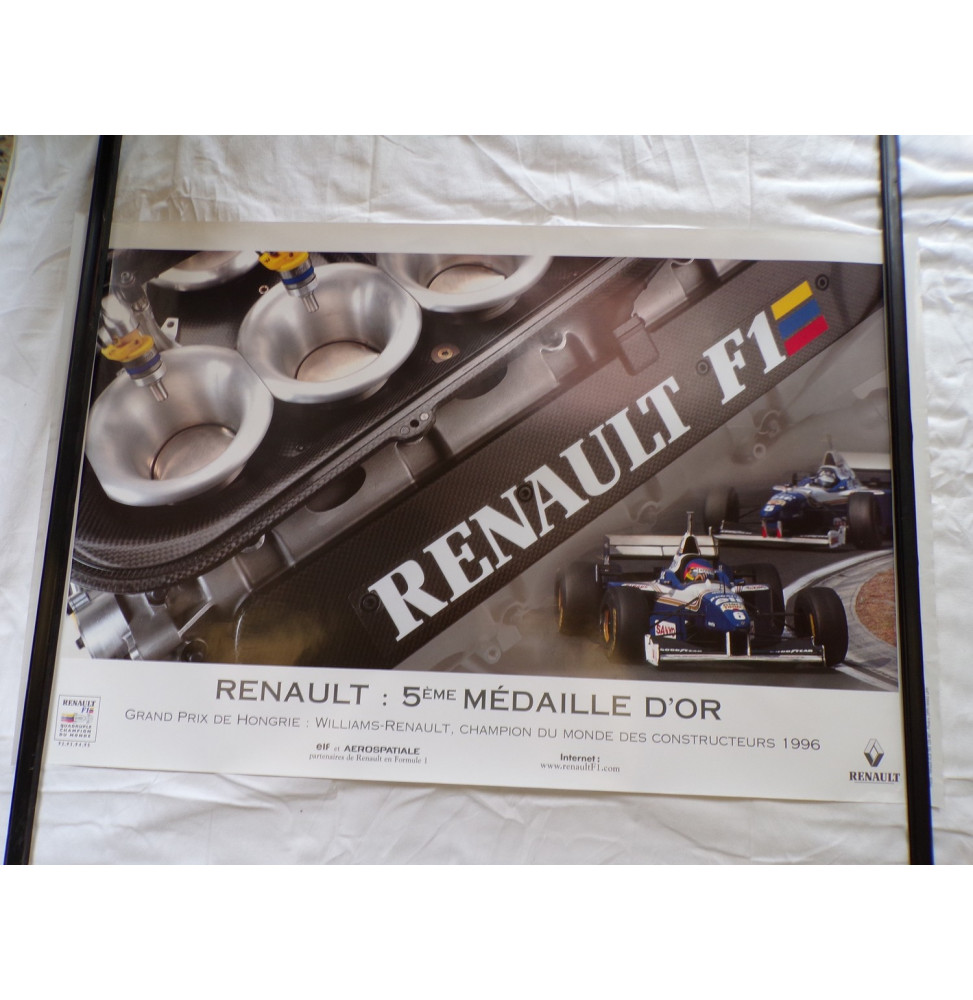 Poster F1 GP Hongrie 1996 - Williams Renault