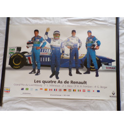 Poster F1 GP Luxembourg 1997 - Villeneuve Alesi Frentzen Berger