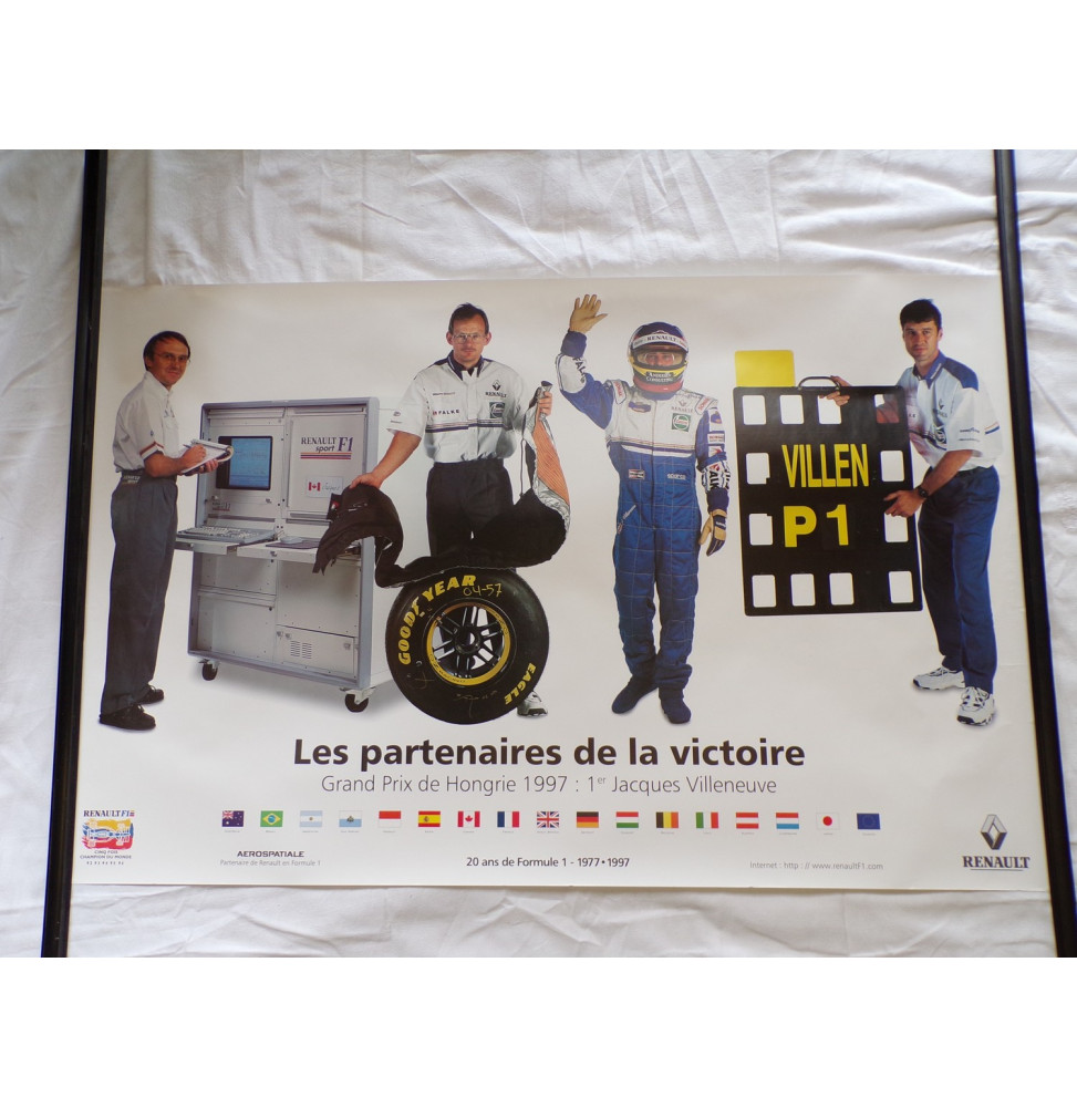 Poster F1 GP Hongrie 1997 - Villeneuve