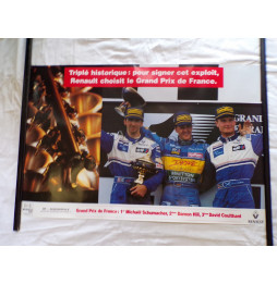 Poster F1 GP France 1995 - Schumacher Hill Coulthard