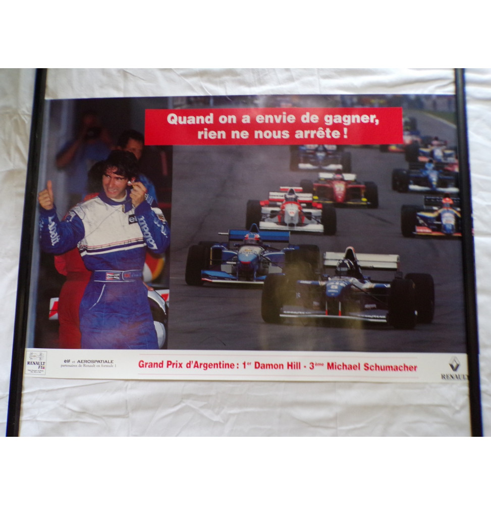 Poster F1 GP Argentine 1995 - Hill Schumacher