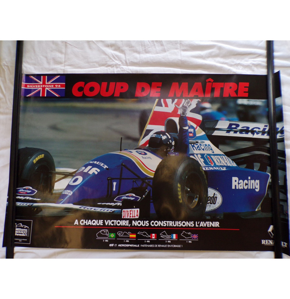 Poster F1 GP Grande-Bretagne 1994 - Hill