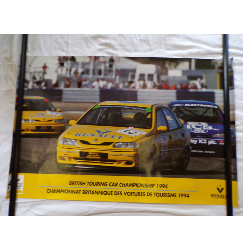 Poster BTCC 1994 - Renault Dealer Racing - Menu Harvey