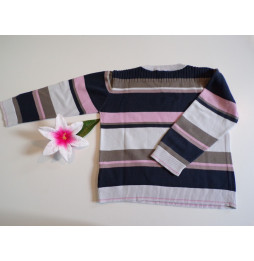 Pull gris/rose